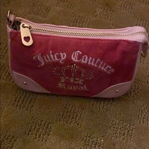 Juicy Couture Pink Cosmetic Bag with Silver Zipper